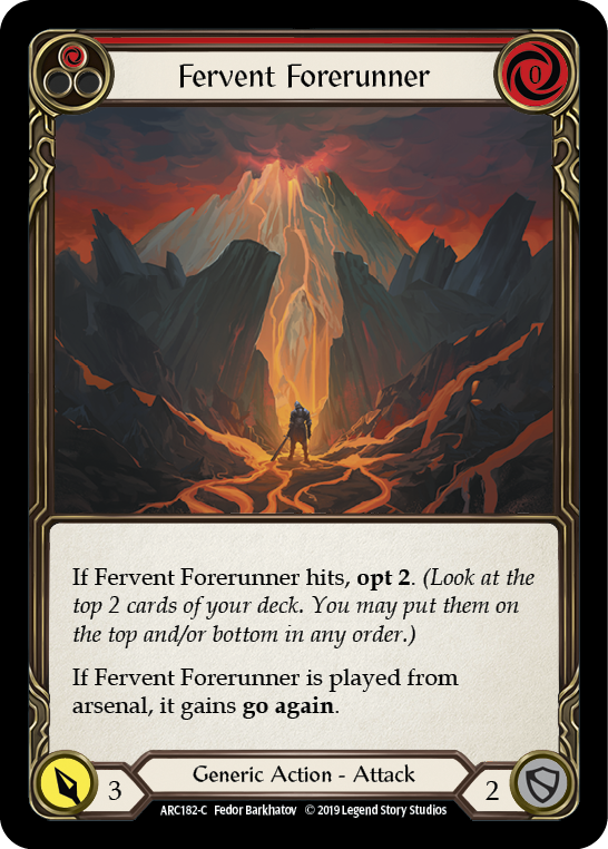 Fervent Forerunner (Red) [ARC182-C] (Arcane Rising)  1st Edition Normal | Magic Magpie