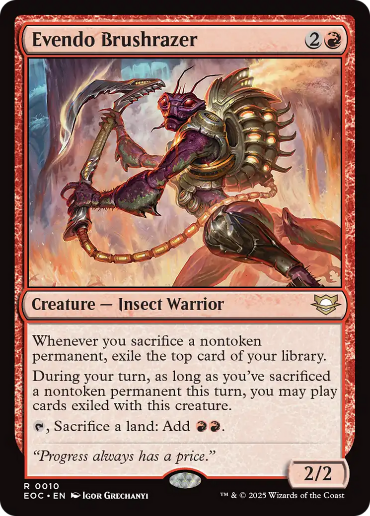 Evendo Brushrazer [Edge of Eternities Commander] | Magic Magpie