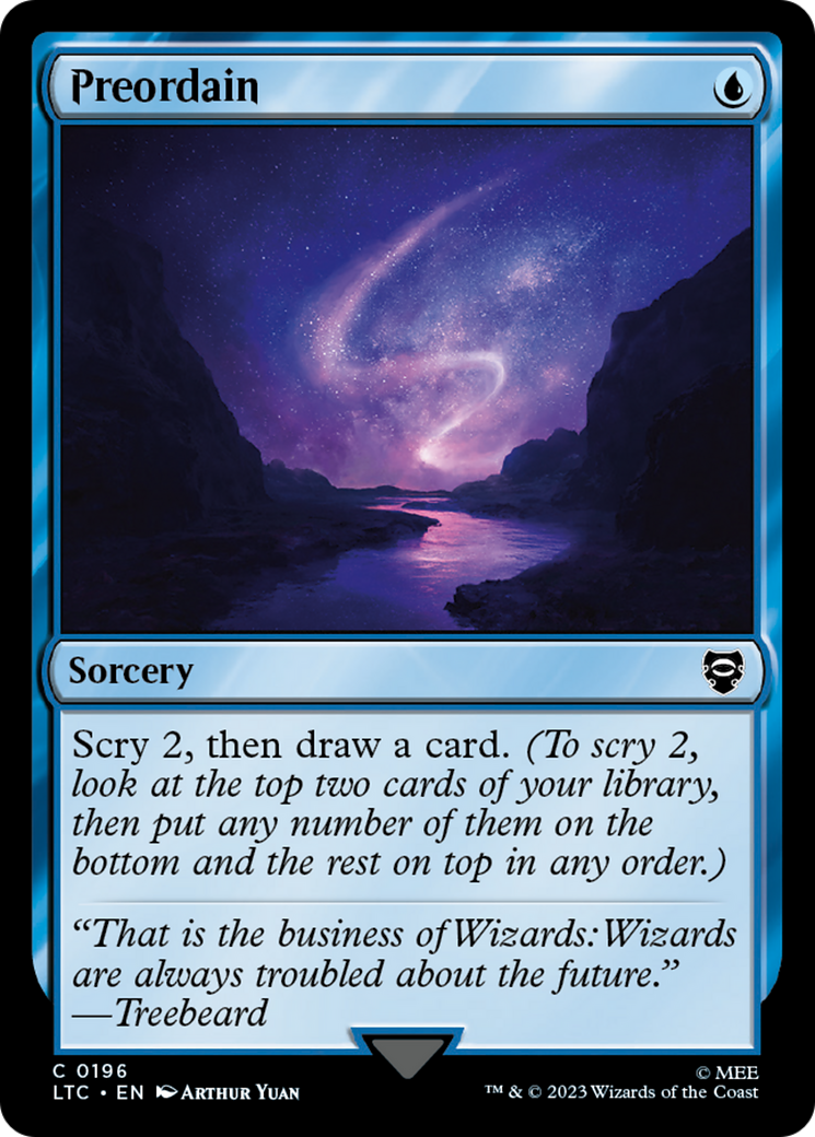 Preordain [The Lord of the Rings: Tales of Middle-Earth Commander] | Magic Magpie