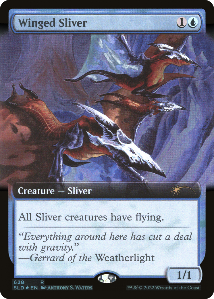 Winged Sliver (Extended Art) [Secret Lair Drop Promos] | Magic Magpie