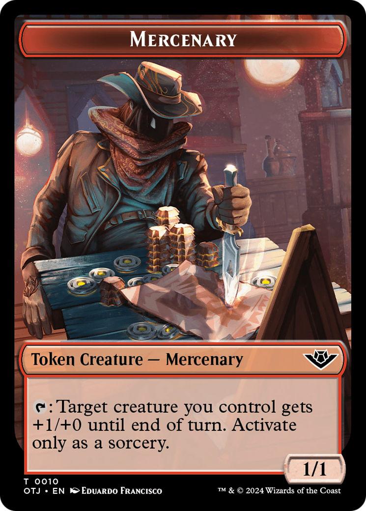 Mercenary // Vampire Rogue Double-Sided Token [Outlaws of Thunder Junction Tokens] | Magic Magpie