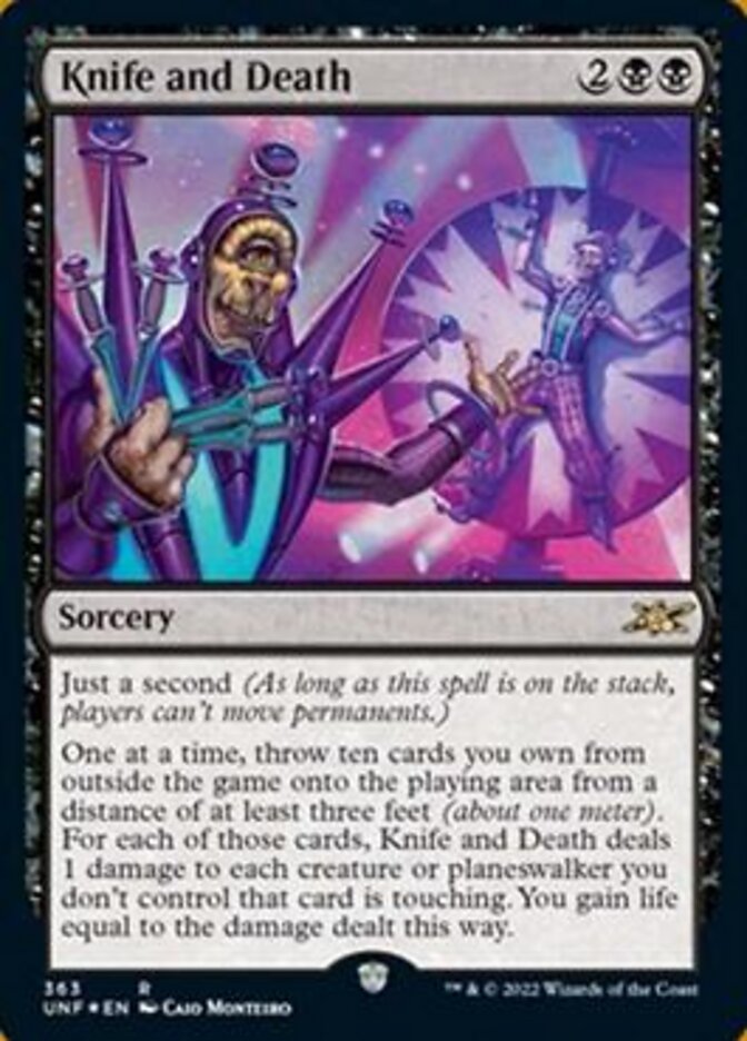 Knife and Death (Galaxy Foil) [Unfinity] | Magic Magpie
