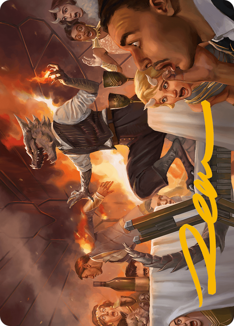 Party Thrasher Art Card (Gold-Stamped Signature) [Modern Horizons 3 Art Series] | Magic Magpie