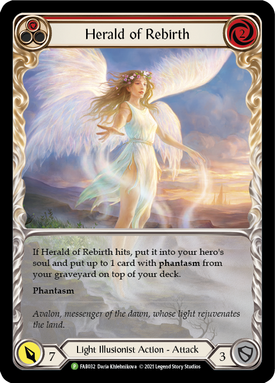 Herald of Rebirth (Red) [FAB032] (Promo)  Rainbow Foil | Magic Magpie