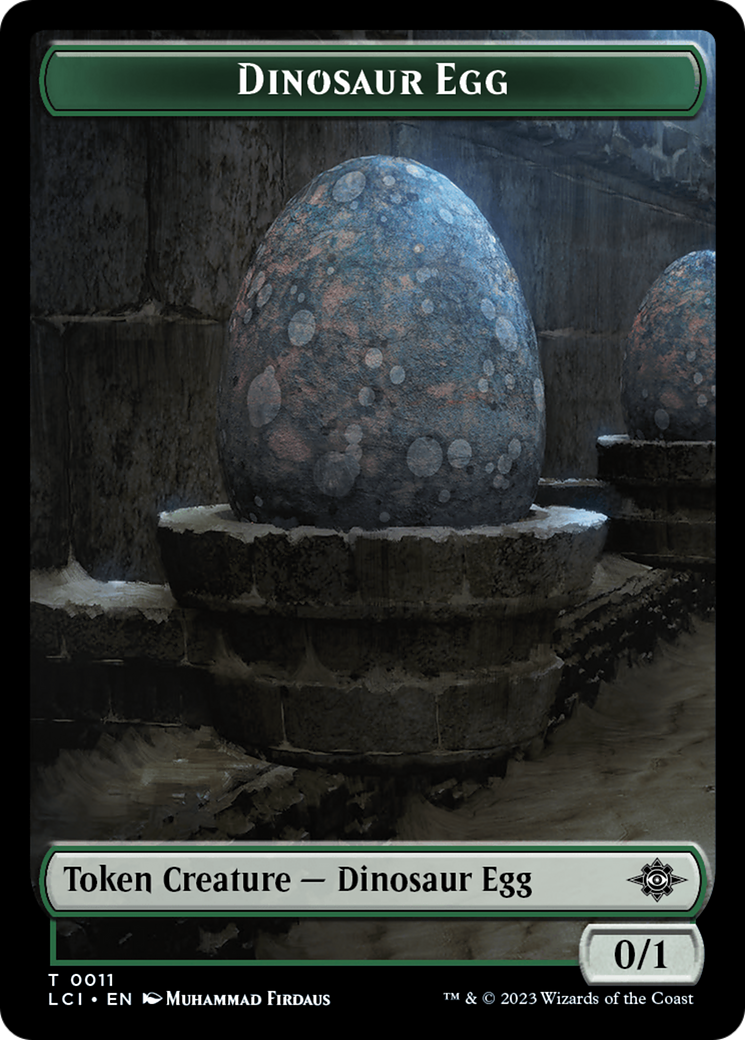 Dinosaur Egg // Dinosaur (0010) Double-Sided Token [The Lost Caverns of Ixalan Tokens] | Magic Magpie