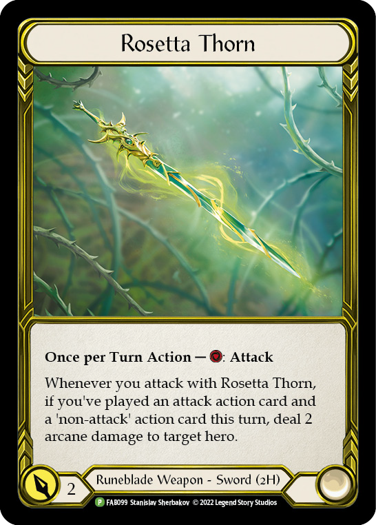 Rosetta Thorn (Golden) [FAB099] (Promo)  Cold Foil | Magic Magpie