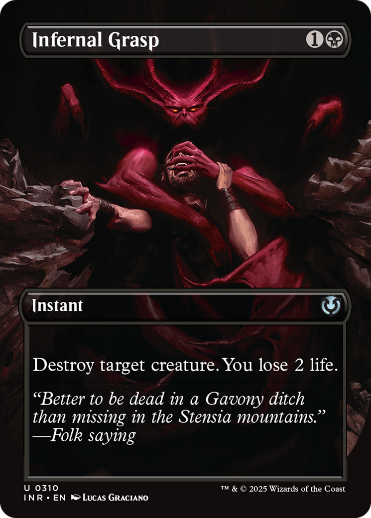 Infernal Grasp (Borderless) [Innistrad Remastered] | Magic Magpie