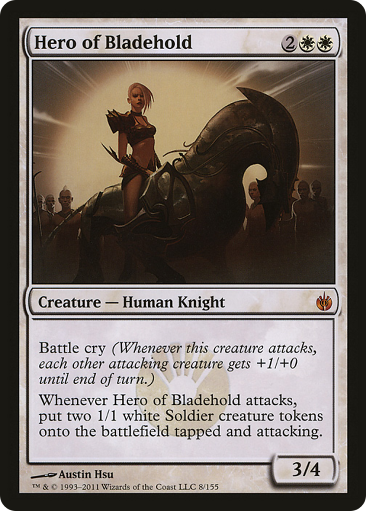 Hero of Bladehold (Mirrodin Besieged) (Oversized) [Oversize Cards] | Magic Magpie