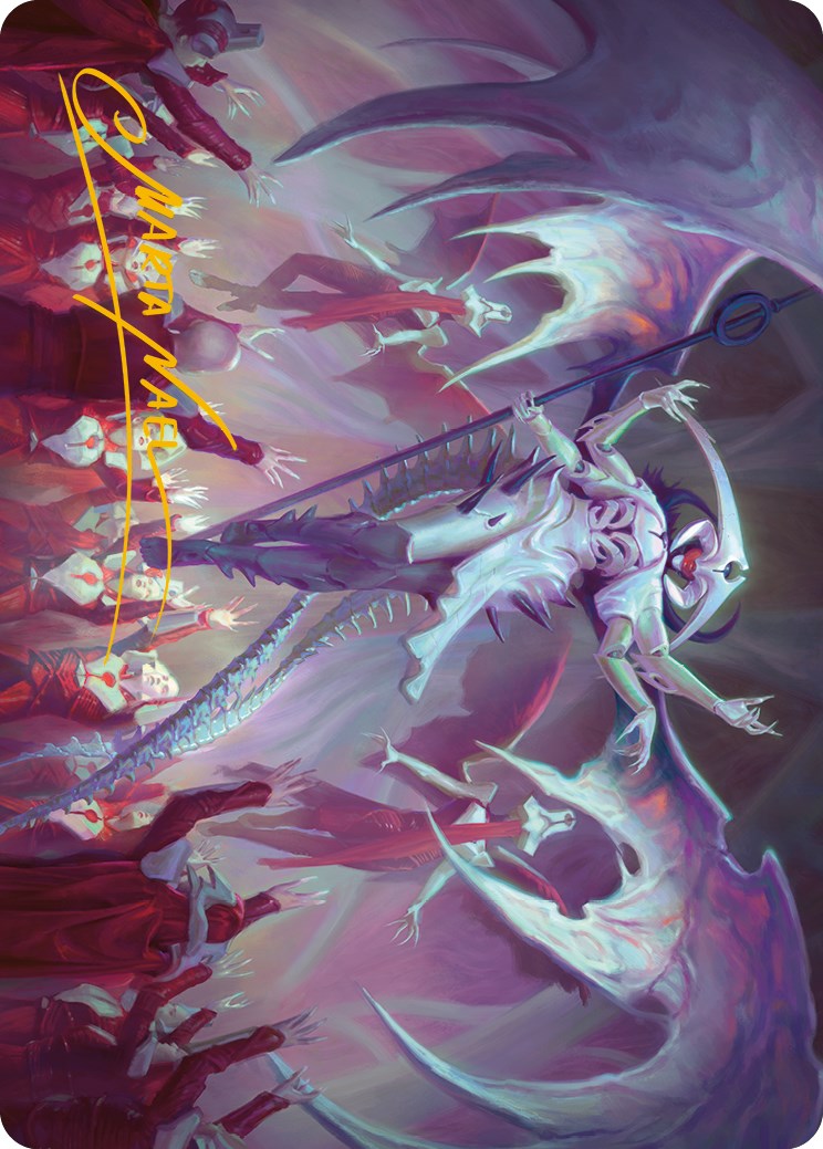 Atraxa, Grand Unifier Art Card (Gold-Stamped Signature) [Phyrexia: All Will Be One Art Series] | Magic Magpie