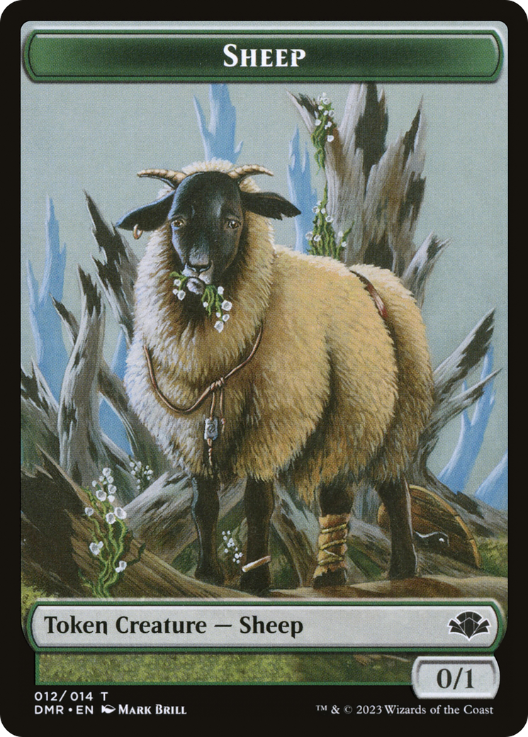 Sheep Token [Dominaria Remastered Tokens] | Magic Magpie