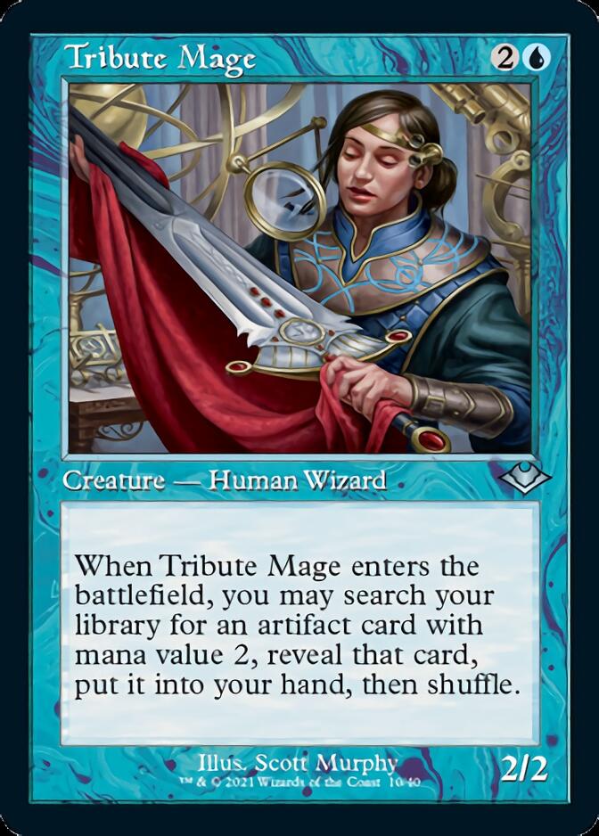 Tribute Mage (Retro Foil Etched) [Modern Horizons] | Magic Magpie