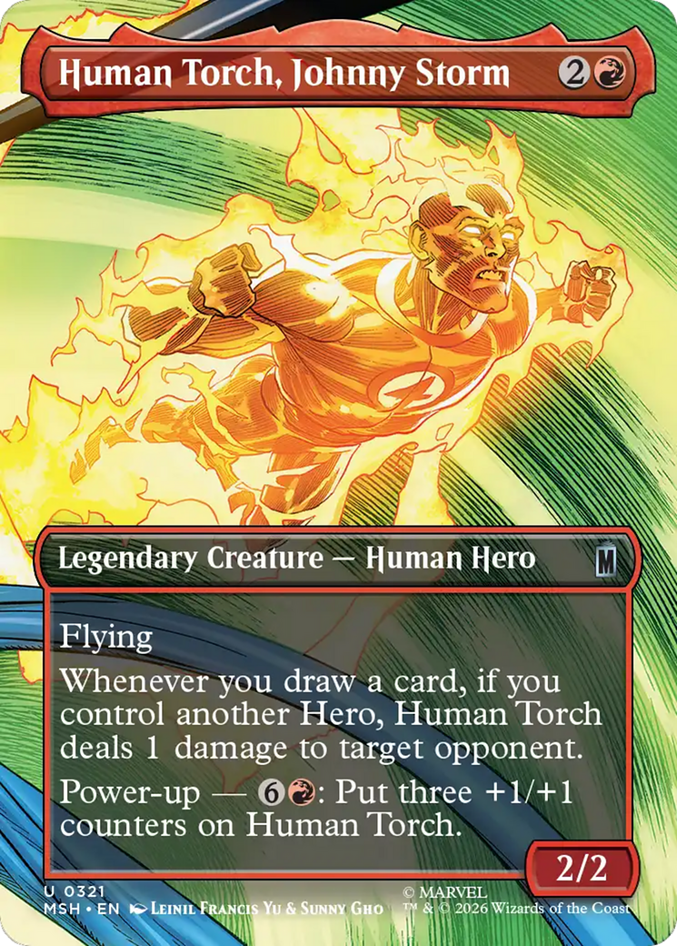 Human Torch, Johnny Storm (Borderless) [Marvel Super Heroes] | Magic Magpie