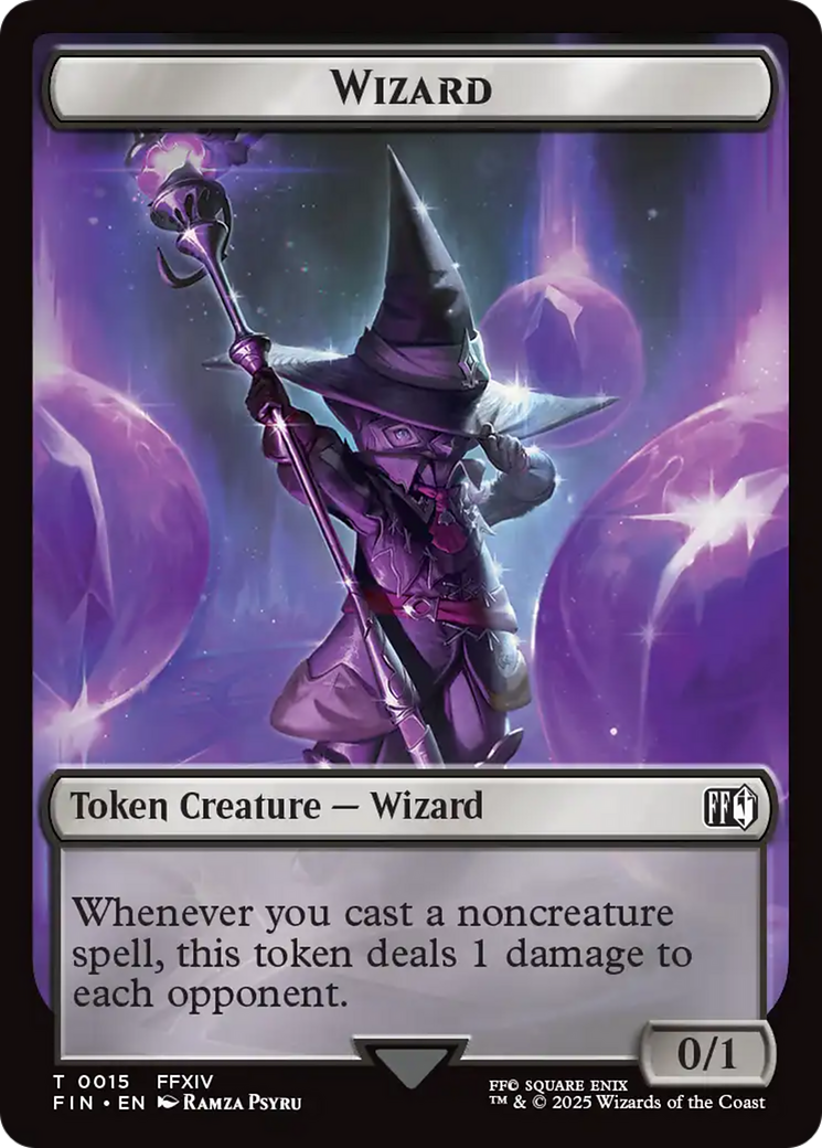 Hero (0005) // Wizard (0015) Double-Sided Token [FINAL FANTASY Tokens] | Magic Magpie