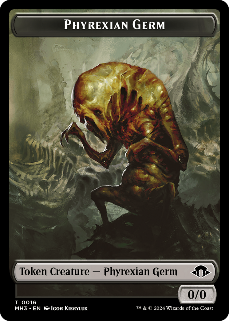 Phyrexian Germ // Cat Warrior Double-Sided Token [Modern Horizons 3 Tokens] | Magic Magpie