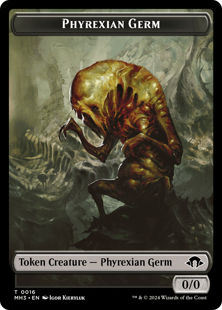 Phyrexian Germ // Emblem - Tamiyo, Seasoned Scholar Double-Sided Token [Modern Horizons 3 Tokens] | Magic Magpie