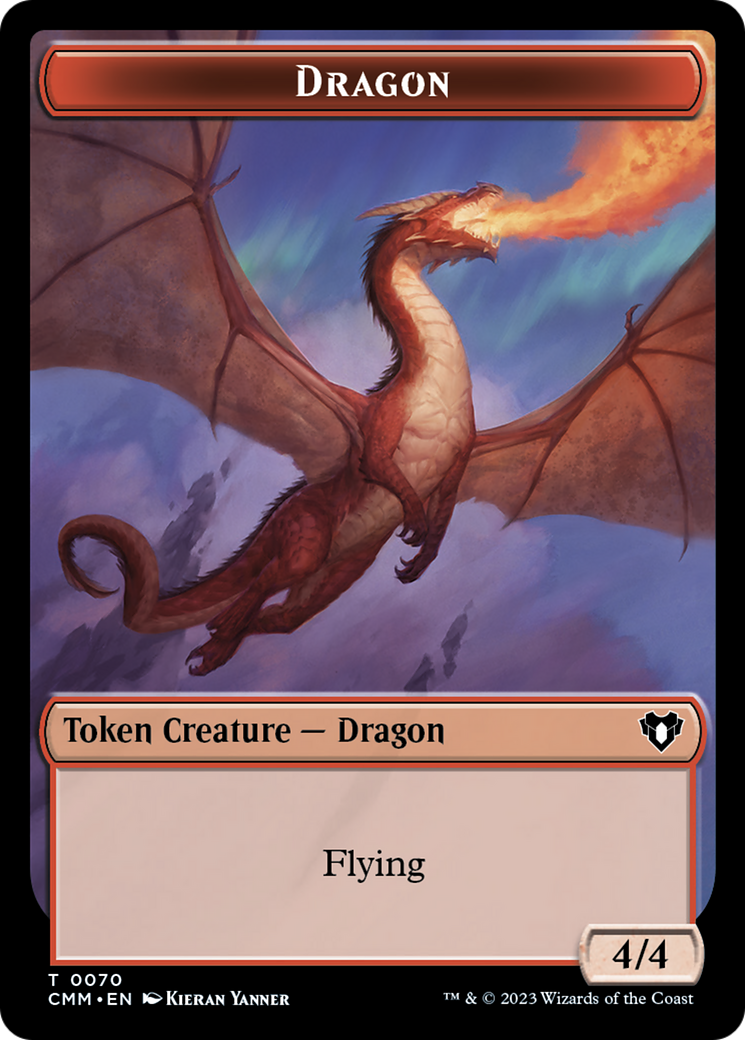 Dragon // Kor Ally Double-Sided Token [Commander Masters Tokens] | Magic Magpie