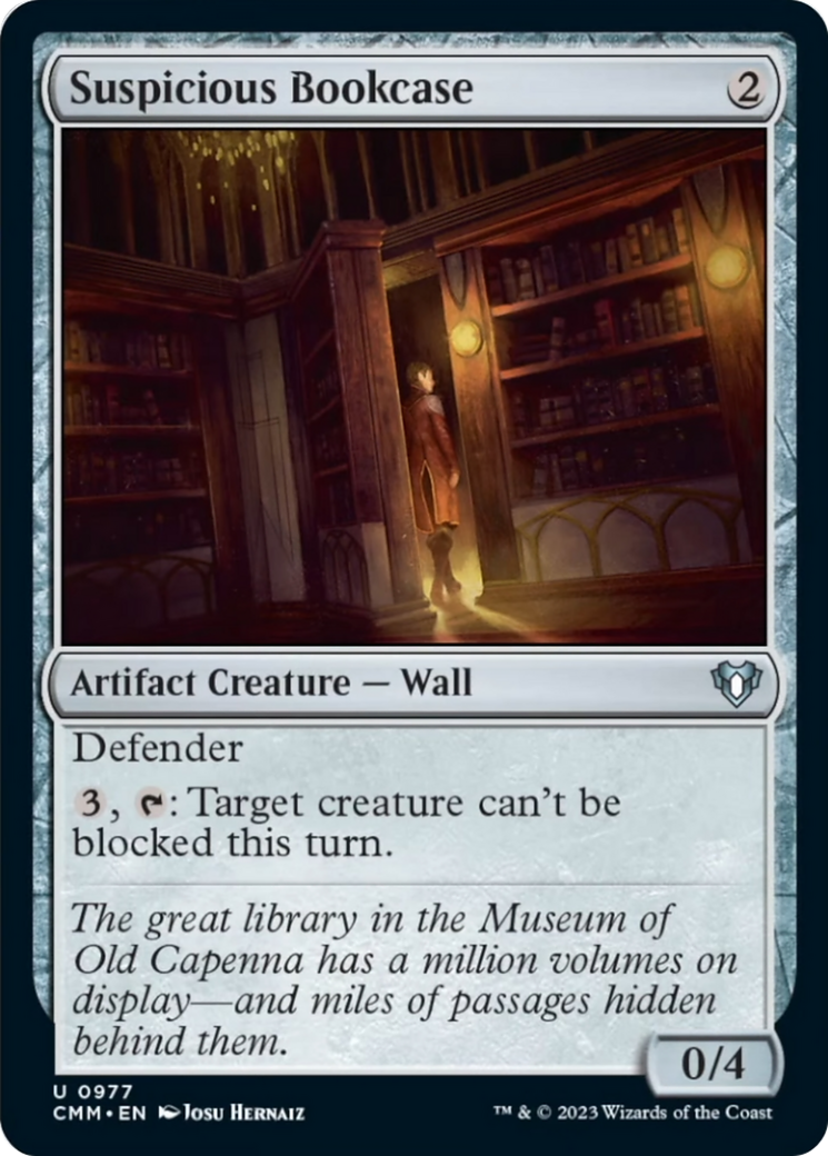 Suspicious Bookcase [Commander Masters] | Magic Magpie