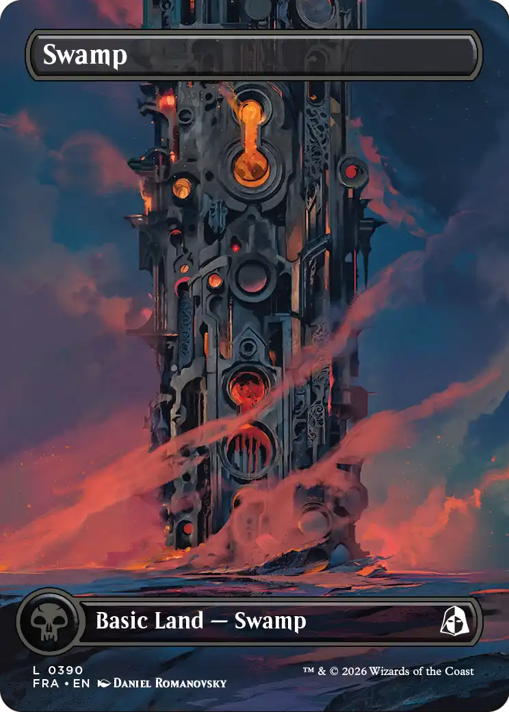 Swamp (Borderless) (0390) [Reality Fracture] | Magic Magpie