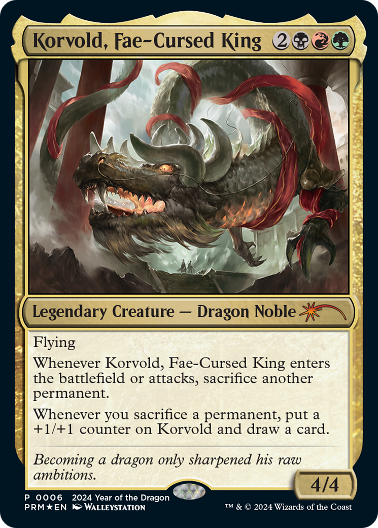 Korvold, Fae-Cursed King (Year of the Dragon 2024) [Standard Showdown Promos] | Magic Magpie