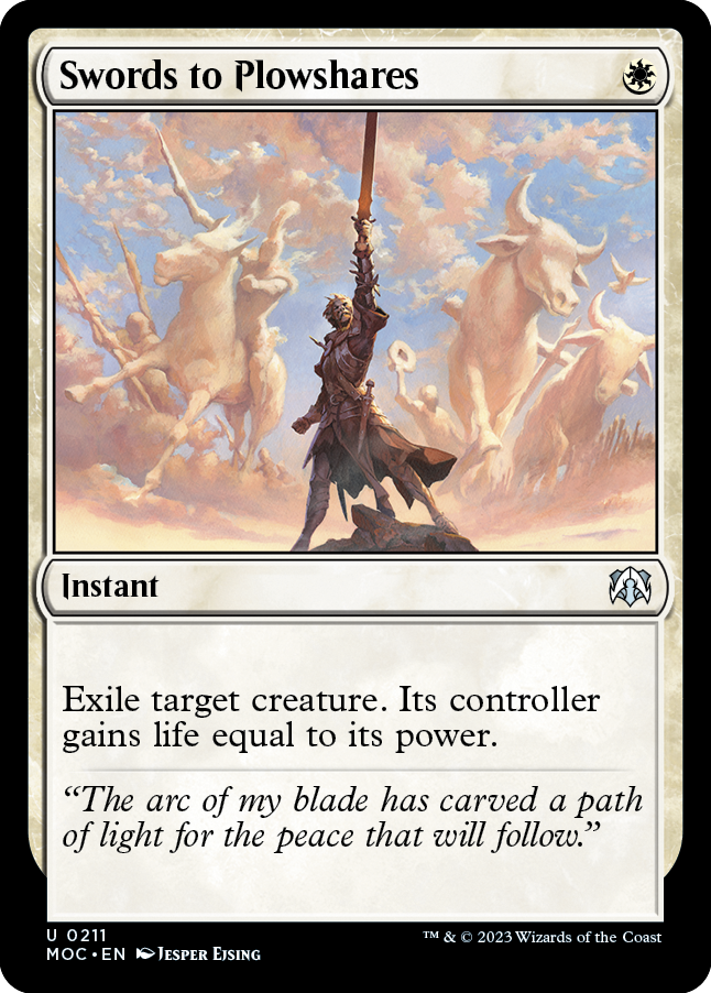 Swords to Plowshares [March of the Machine Commander] | Magic Magpie