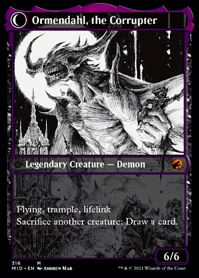 Jerren, Corrupted Bishop // Ormendahl, the Corrupted (Showcase Eternal Night) [Innistrad: Midnight Hunt] | Magic Magpie