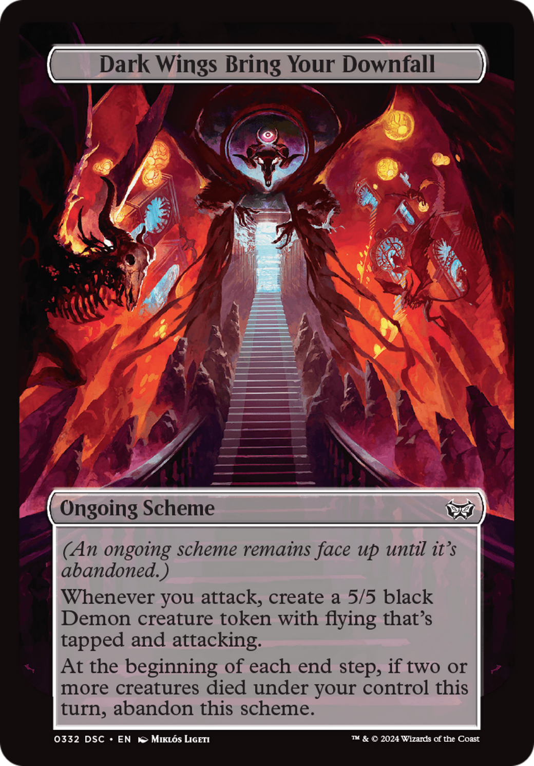 Dark Wings Bring Your Downfall (Full Art) [Duskmourn: Archenemy] | Magic Magpie