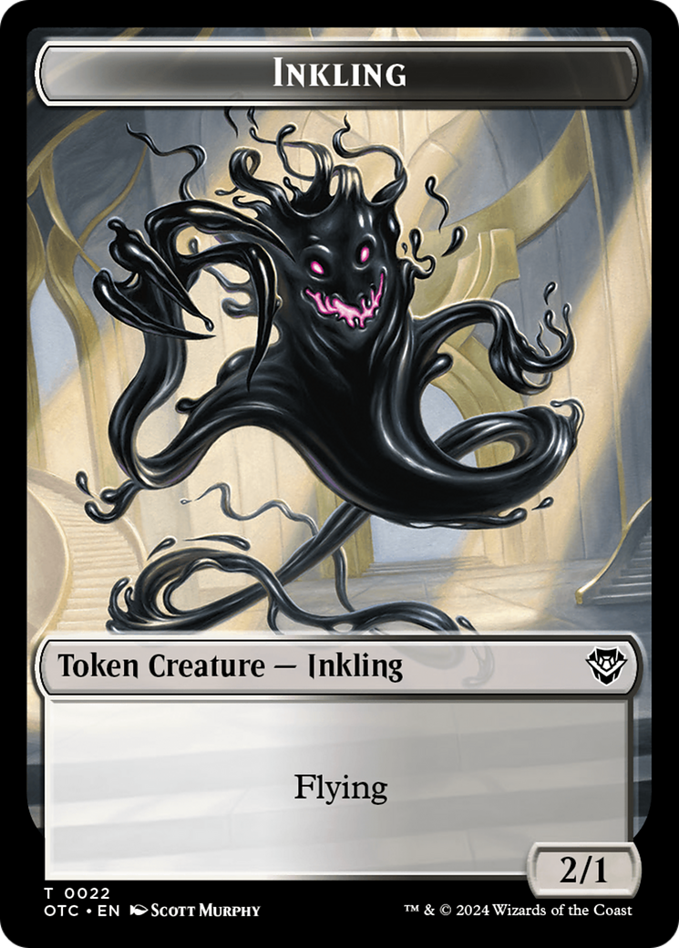 Inkling // Treasure Double-Sided Token [Outlaws of Thunder Junction Commander Tokens] | Magic Magpie