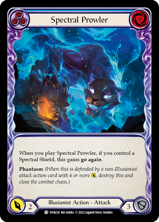 Spectral Prowler (Blue) [DYN226] (Dynasty)  Rainbow Foil | Magic Magpie