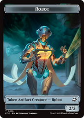 Robot // Emblem - Tezzeret, Cruel Captain Double-Sided Token [Edge of Eternities Tokens] | Magic Magpie