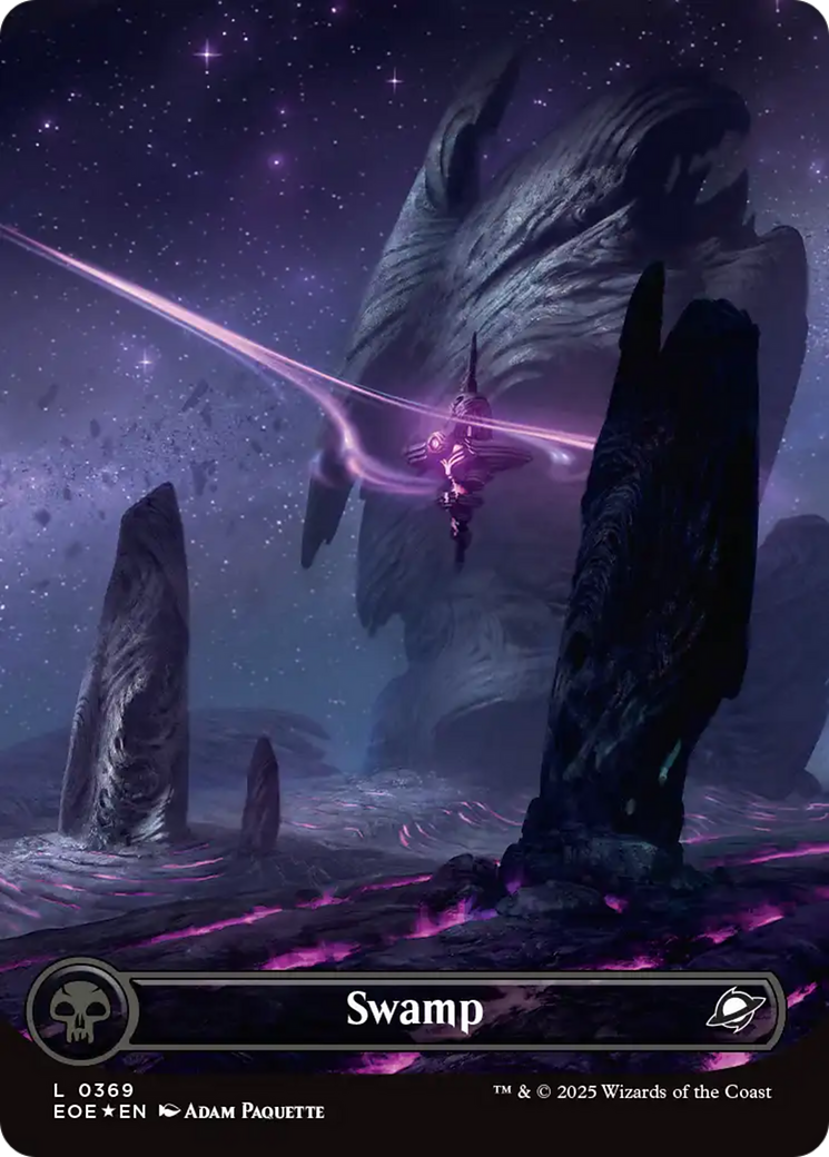 Swamp (0369) (Borderless) (Galaxy Foil) [Edge of Eternities] | Magic Magpie