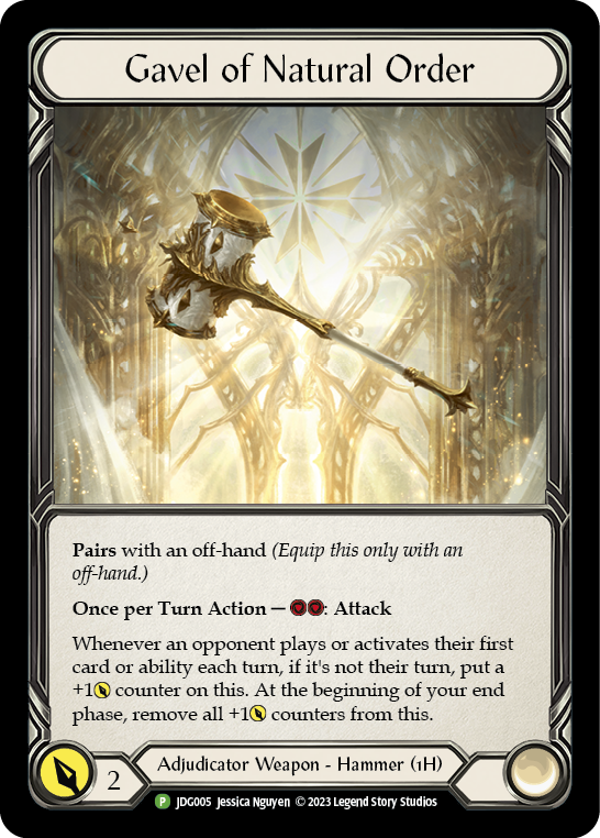 Gavel of Natural Order [JDG005] (Promo)  Cold Foil | Magic Magpie