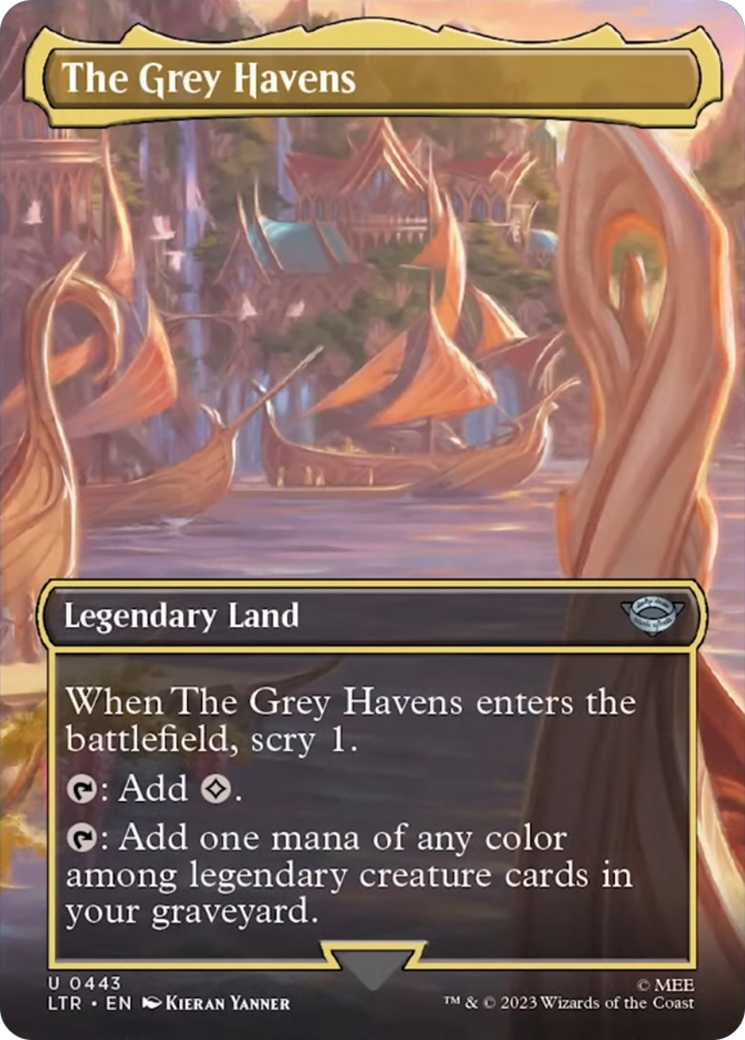 The Grey Havens (Borderless Alternate Art) [The Lord of the Rings: Tales of Middle-Earth] | Magic Magpie