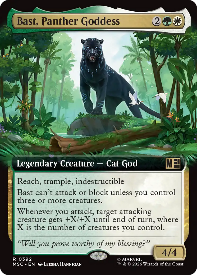 Bast, Panther Goddess (Extended Art) [Marvel Super Heroes Commander] | Magic Magpie