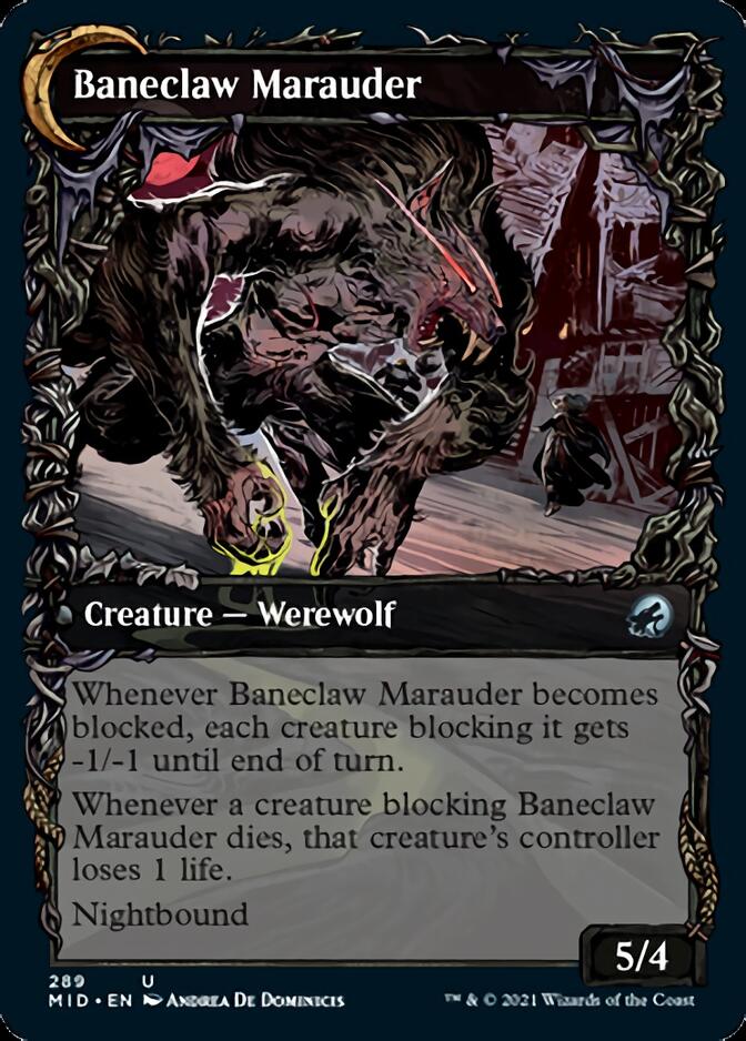Baneblade Scoundrel // Baneclaw Marauder (Showcase Equinox) [Innistrad: Midnight Hunt] | Magic Magpie