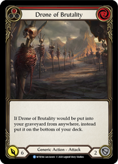 Drone of Brutality (Red) [U-WTR164] (Welcome to Rathe Unlimited)  Unlimited Rainbow Foil | Magic Magpie
