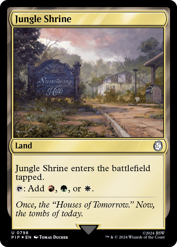 Jungle Shrine (Surge Foil) [Fallout] | Magic Magpie