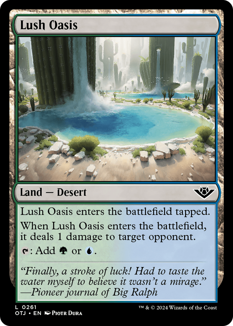 Lush Oasis [Outlaws of Thunder Junction] | Magic Magpie