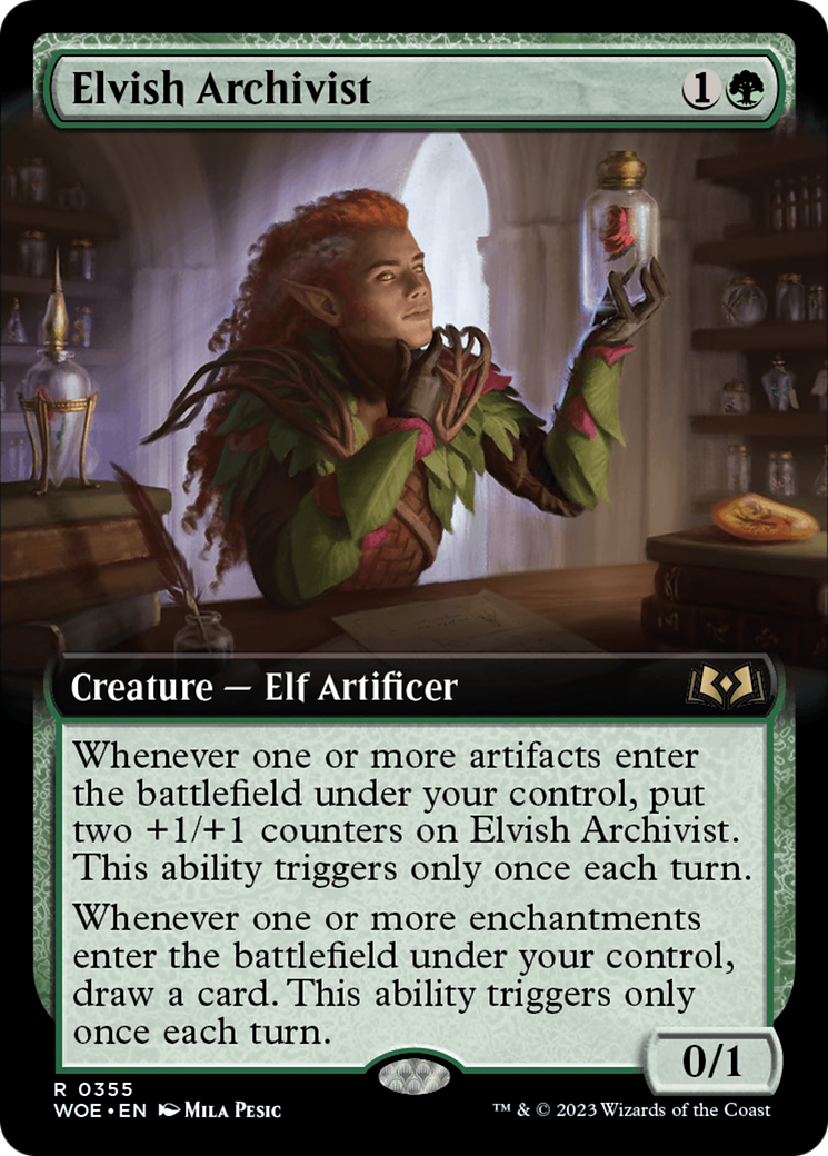 Elvish Archivist (Extended Art) [Wilds of Eldraine] | Magic Magpie