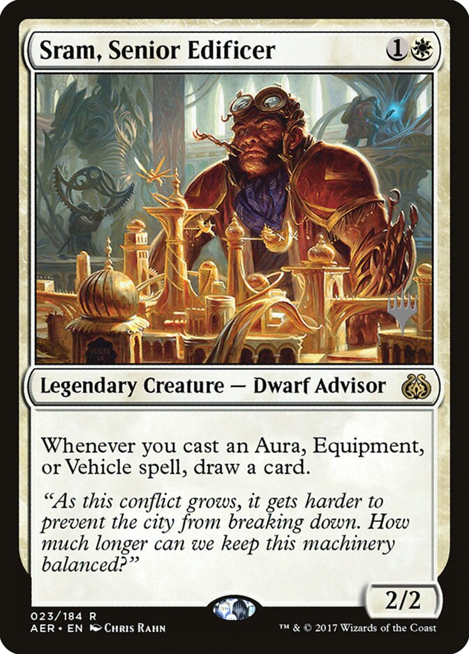 Sram, Senior Edificer [Aether Revolt Promos] | Magic Magpie