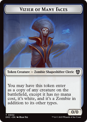 Angel of Sanctions // Vizier of Many Faces Double-Sided Token [Aetherdrift Commander] | Magic Magpie