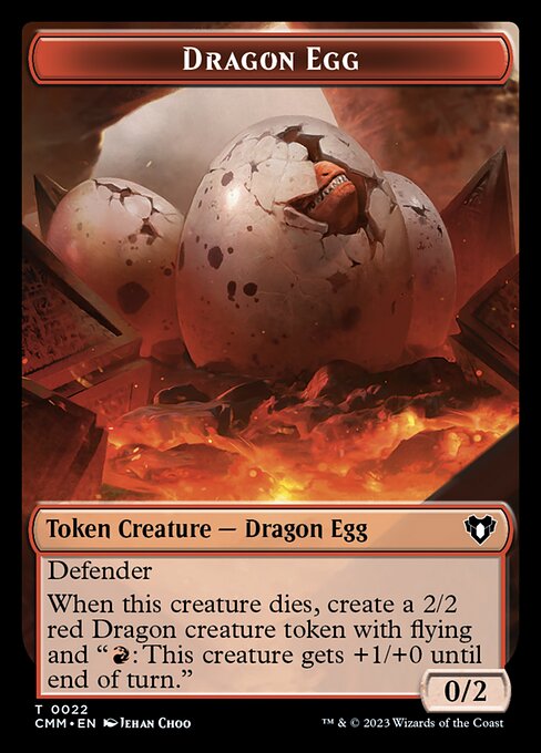 Treasure // Dragon Egg Double-Sided Token [Commander Masters Tokens] | Magic Magpie