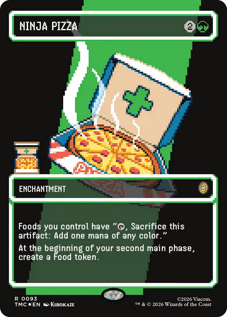 Ninja Pizza (Borderless) (Surge Foil) [Teenage Mutant Ninja Turtles Commander] | Magic Magpie