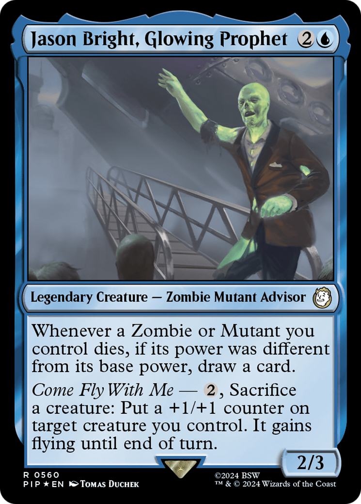 Jason Bright, Glowing Prophet (Surge Foil) [Fallout] | Magic Magpie