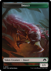 Zombie (Ripple Foil) // Insect (0027) Double-Sided Token [Modern Horizons 3 Tokens] | Magic Magpie