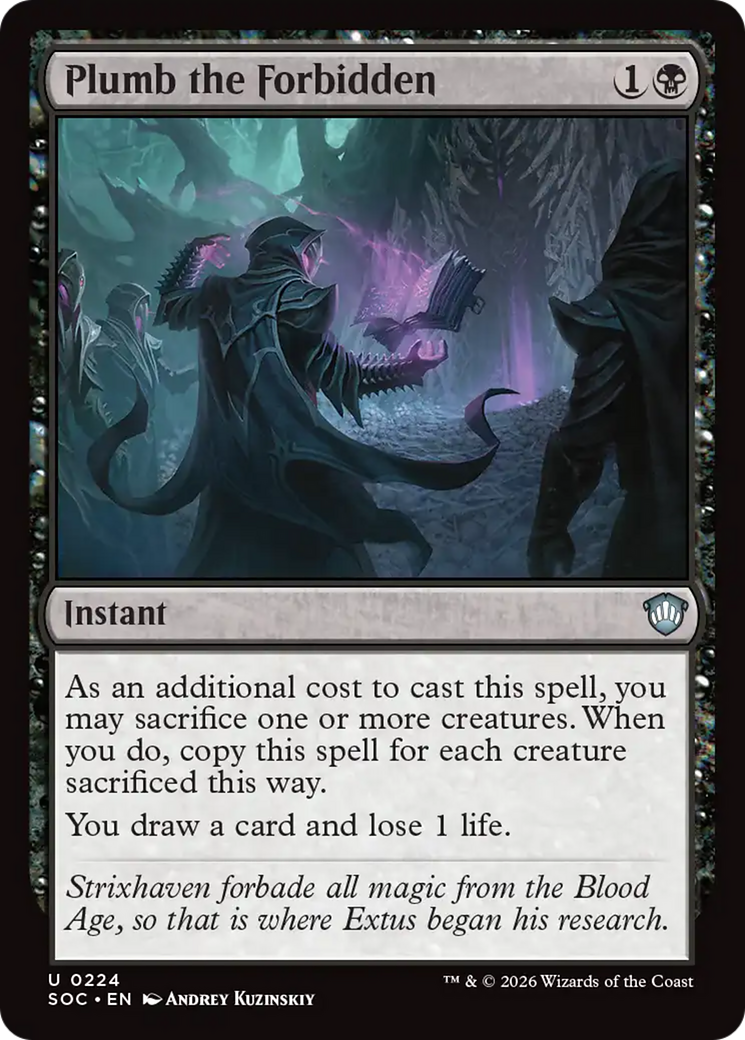 Plumb the Forbidden [Secrets of Strixhaven Commander] | Magic Magpie