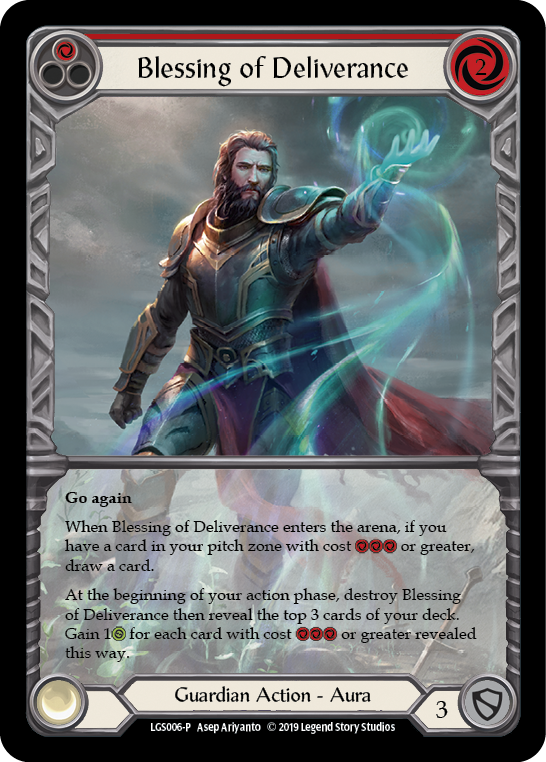 Blessing of Deliverance (Red) [LGS006-P] (Promo)  1st Edition Normal | Magic Magpie