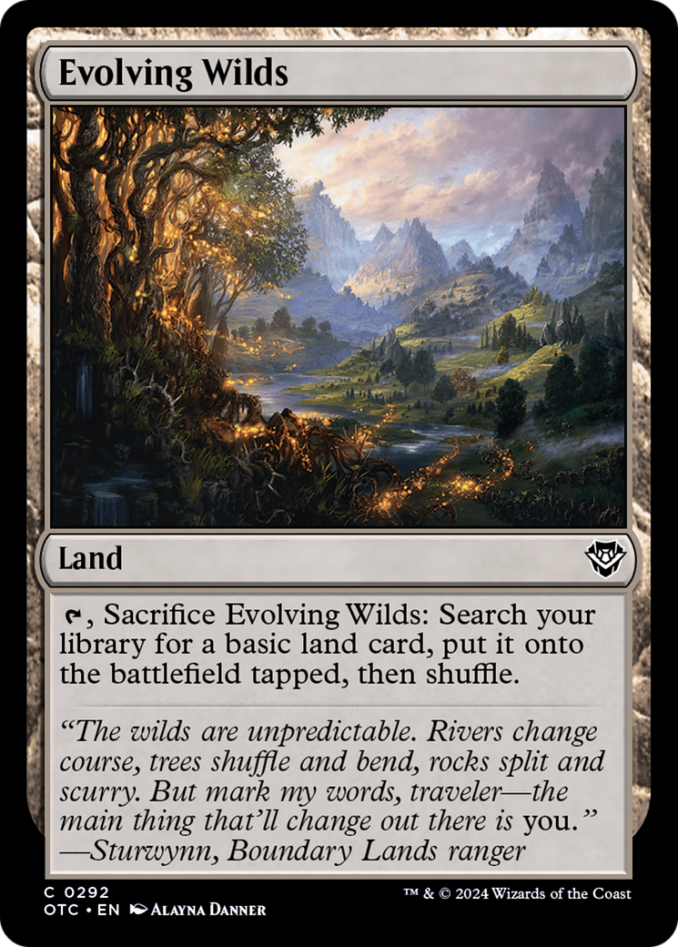 Evolving Wilds [Outlaws of Thunder Junction Commander] | Magic Magpie