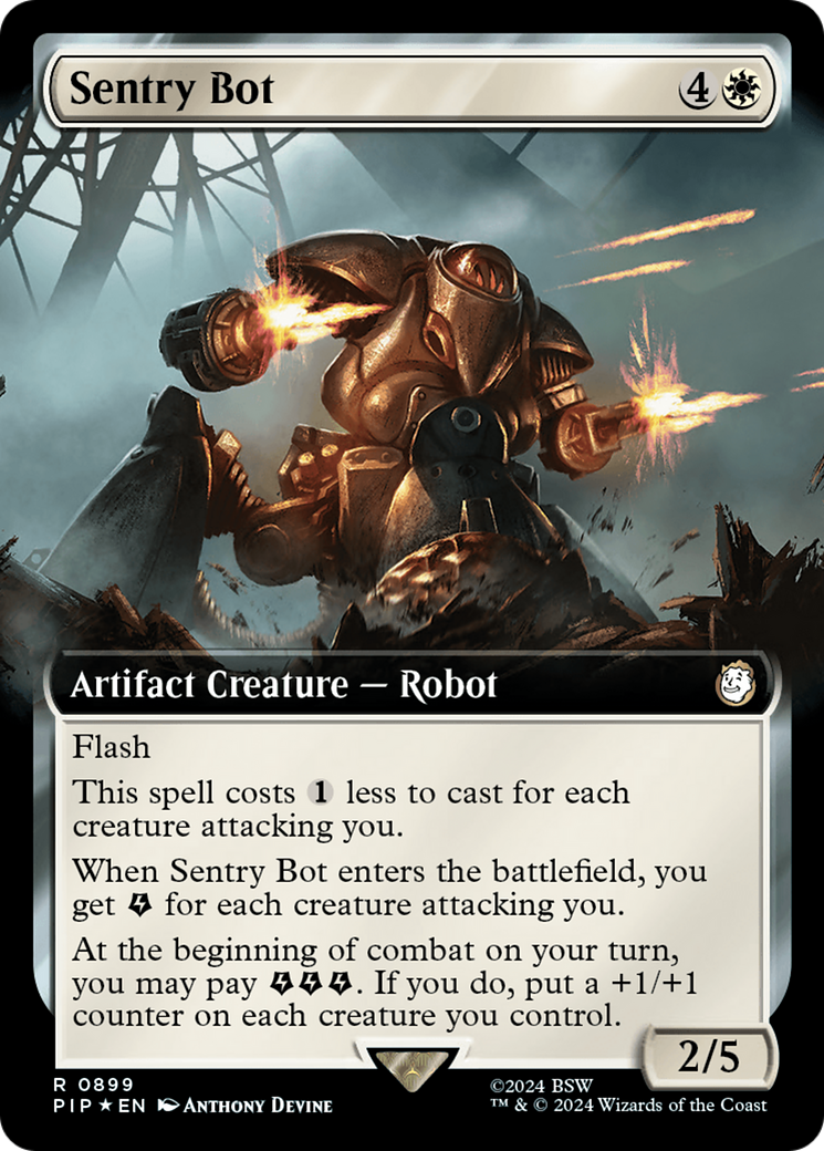 Sentry Bot (Extended Art) (Surge Foil) [Fallout] | Magic Magpie