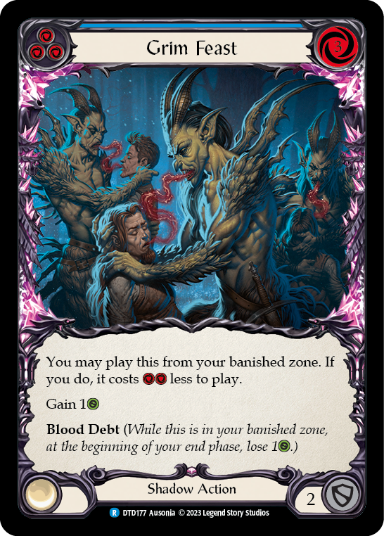 Grim Feast (Blue) [DTD177] (Dusk Till Dawn)  Rainbow Foil | Magic Magpie