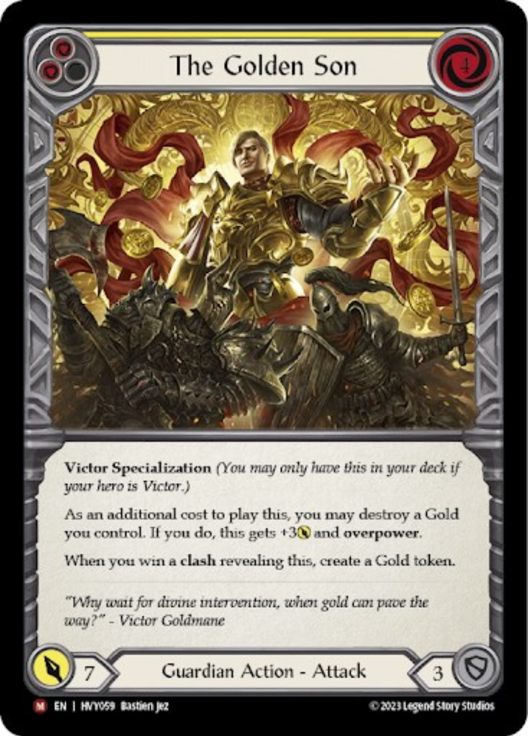 The Golden Son (Yellow) [HVY059] (Heavy Hitters)  Rainbow Foil | Magic Magpie